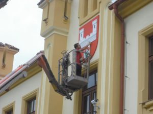 Nátěr fasády městského úřadu ( Plzeňský kraj okres Klatovy)